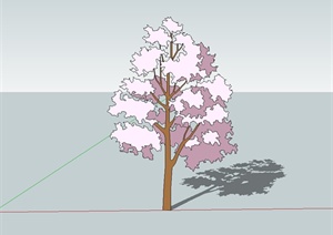 某手绘2d树木植物素材设计SU(草图大师)模型