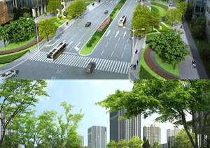 某整体城市景观起步区道路景观设计方案高清文本