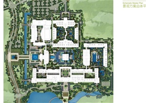 某古典现代风格皇家园林酒店景观设计pdf方案