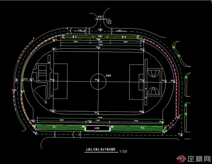 某现代风格体育场设计全套cad施工图(1)