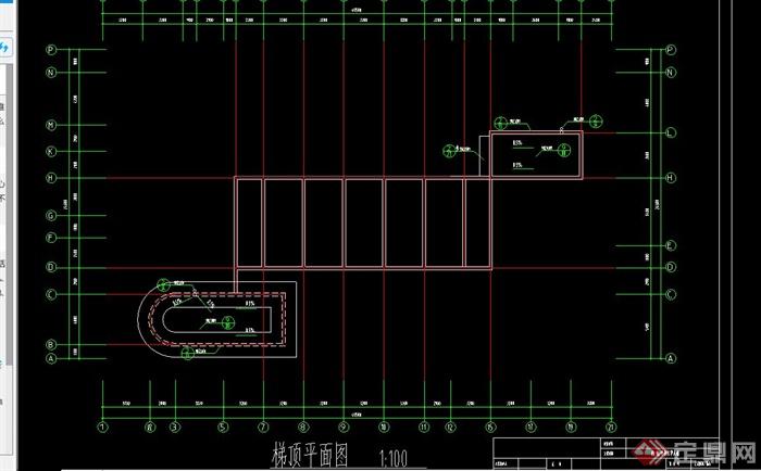 某现代风格中学教学楼建筑设计CAD施工图(1)