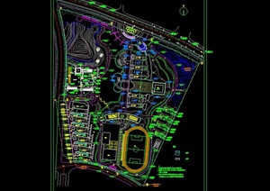 马鞍山某双语学校景观规划设计CAD方案图