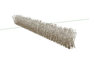 经典干枯的灌木丛植物素材设计SU(草图大师)模型