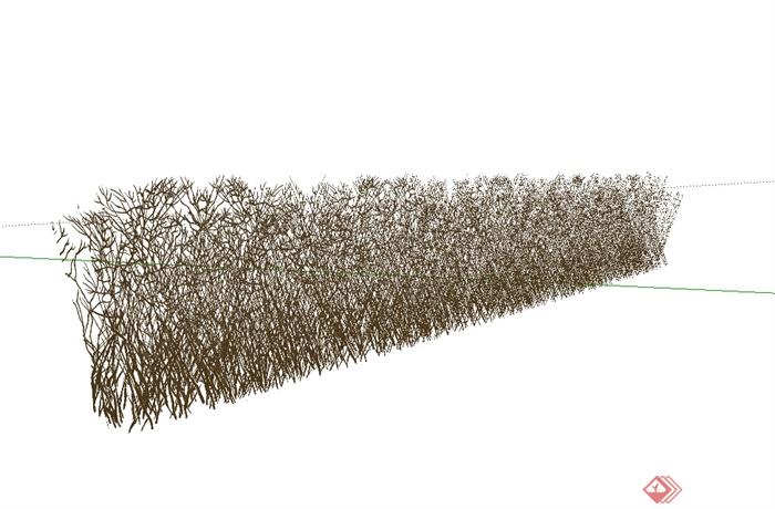 经典干枯的灌木丛植物素材设计SU模型(2)