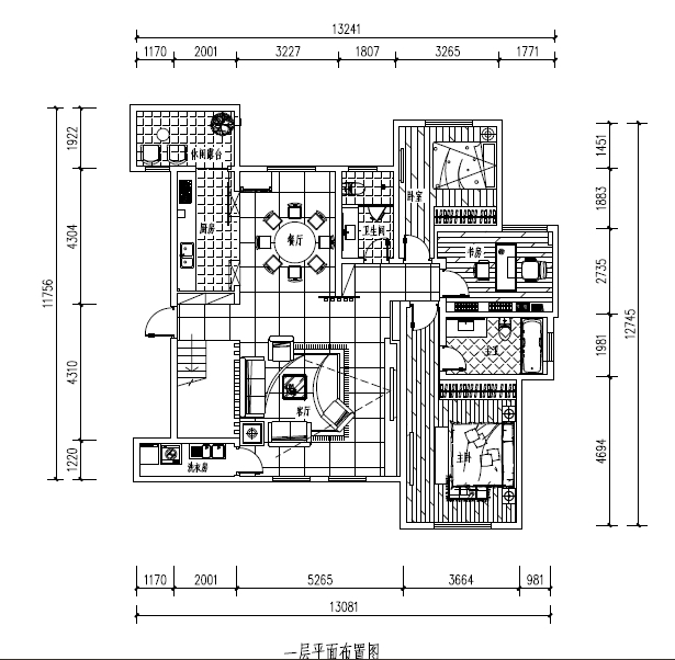 南昌友邦两层别墅室内装修方案（包括施工前照片+方案+CAD施工图）(6)
