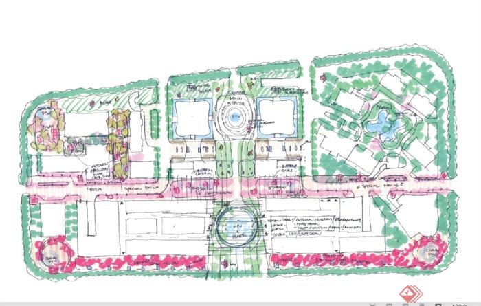 某现代风格中央广场景观设计pdf方案(2)