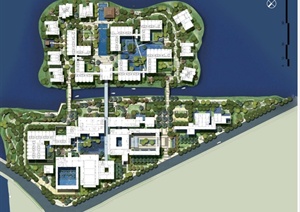 某现代风格详细滨水住宅景观设计pdf方案