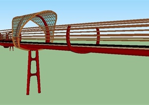 高速公路立交桥SU(草图大师)模型
