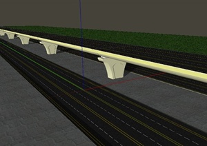 高速公路及高架桥SU(草图大师)模型