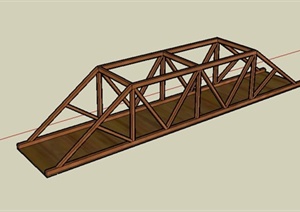 现代简约风格桥梁设计SU(草图大师)模型