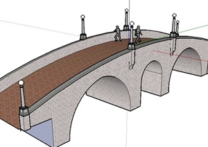 现代景观拱桥SU(草图大师)模型