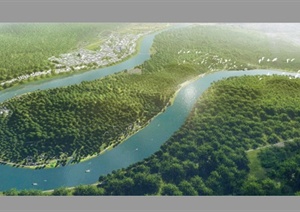某现代风格风景区环江滨水大道B段景观绿化工程方案设计pdf文本