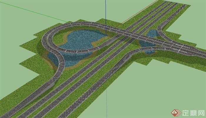 简约高速道路设计su模型(1)