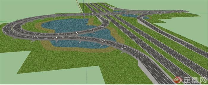 简约高速道路设计su模型(2)