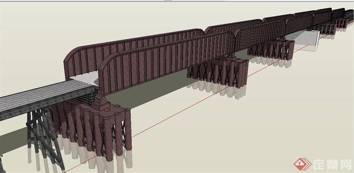 现代水坝大桥su模型(2)