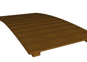 景观木板桥设计SU(草图大师)模型