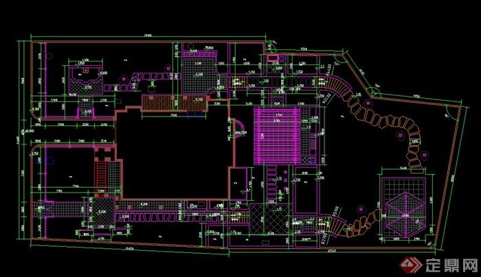 某东南亚风格别墅庭院景观规划设计CAD施工图含JPG效果图(11)