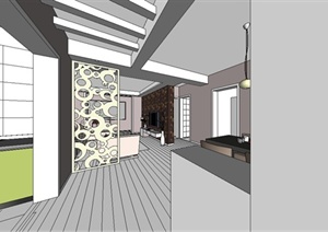 某精细现代风格住宅室内装饰SU(草图大师)模型设计