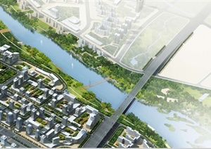 某现代风格水道河两岸深化规划设计pdf方案