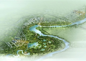 某城市滨河区规划设计方案文本