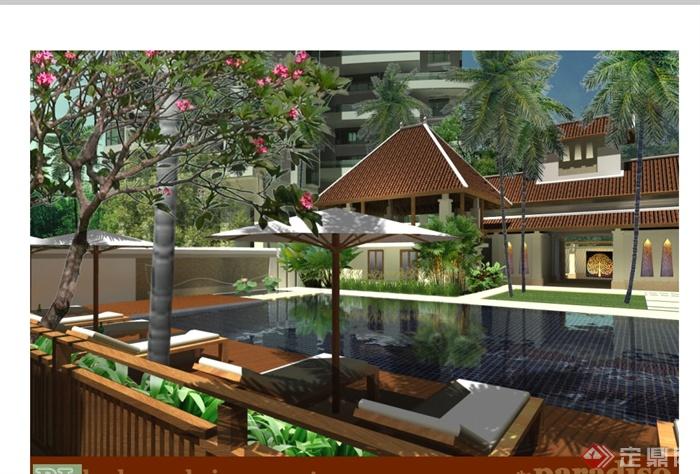 某东南亚风格售楼中心景观规划设计pdf方案(3)