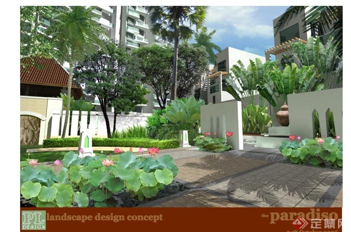 某东南亚风格售楼中心景观规划设计pdf方案(5)
