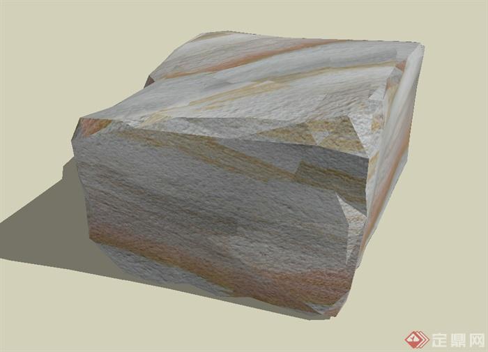 108款不同的石头设计su模型(3)