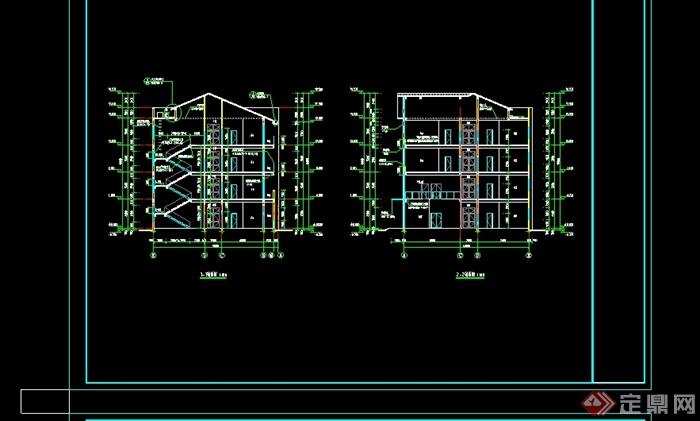 新中式高大上厂区多层建筑设计cad施工图及方案(8)
