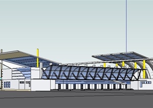 汽车站建筑设计Su精细模型