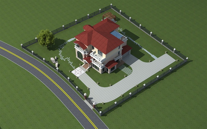 欧式风格精美别墅住宅建筑3dmax模型