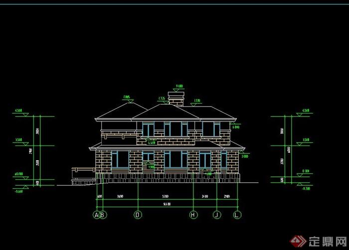 别墅住宅建筑设计合集CAD施工图含JPG效果图(7)