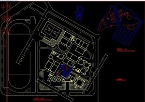 某中学校园规划设计CAD方案