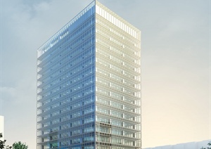 某美观现代风格高层商业楼建筑设计SU(草图大师)模型