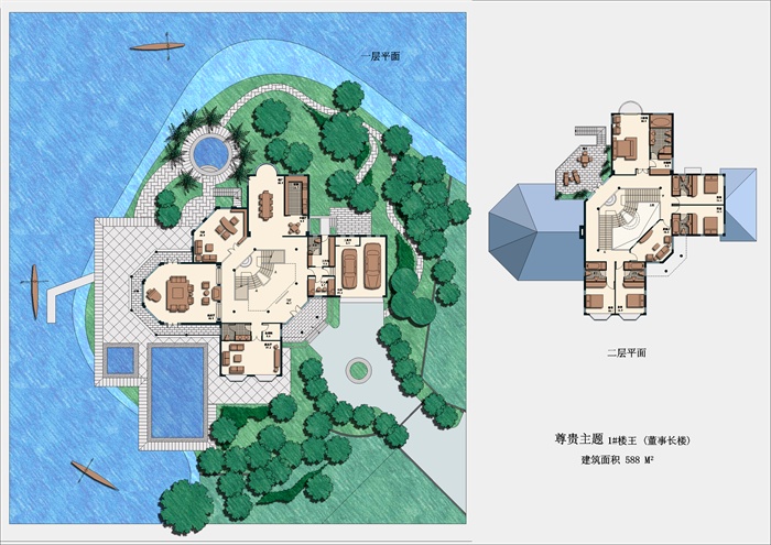 美式别墅建筑方案图