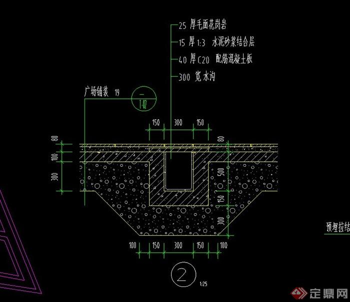 现代风格广场旱水装置设计CAD施工图(2)