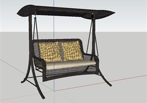 现代风格详细的秋千椅设计SU(草图大师)模型