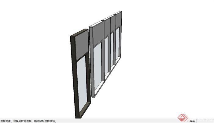 玻璃幕墙设计SU模型(6)