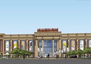 精品欧式家居广场商业建筑设计SU(草图大师)模型