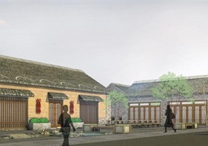 现代中式风格最优秀新农村案例建筑设计SU(草图大师)模型