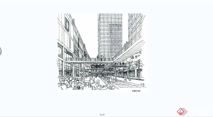现代风格手绘建筑线稿设计JPG图片(2)