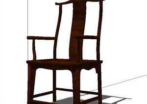 中式座椅太师椅SU(草图大师)模型