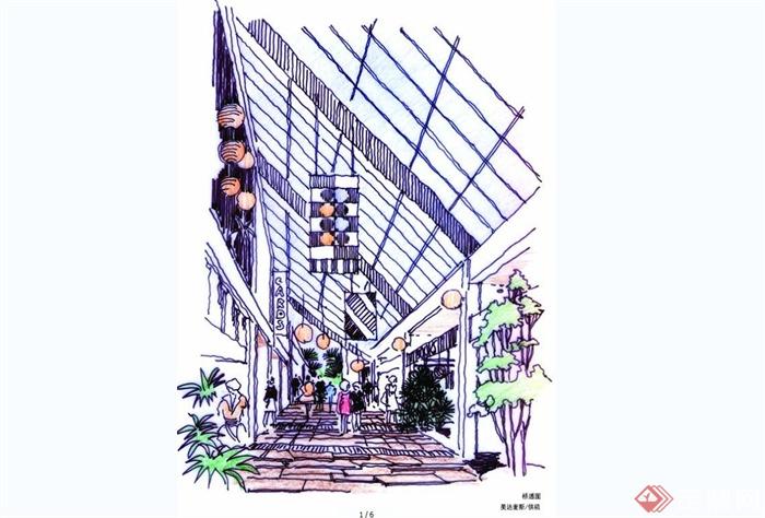 手绘美达麦斯国际建筑效果图JPG图片(1)