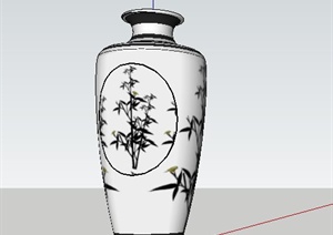 中式花瓶SU(草图大师)模型