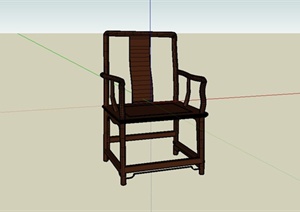 某古典中式风格椅子设计SU(草图大师)模型