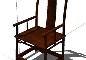 中式座椅家具SU(草图大师)模型