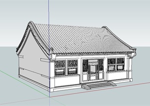 古典中式民居厢房住宅建筑SU(草图大师)模型