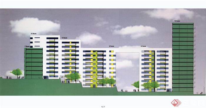 某现代风格公寓住宅小区规划设计JPG方案(3)