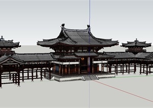 某古典中式亭台组合设计SU(草图大师)模型