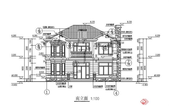 现代二层别墅建筑施工图pdf格式(3)