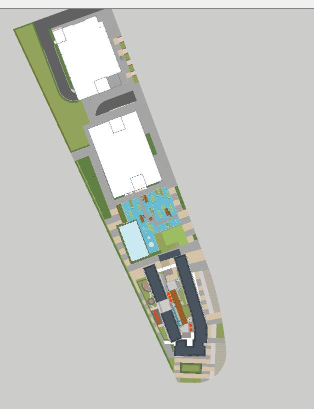 现代办公中心建筑与景观SU模型(6)